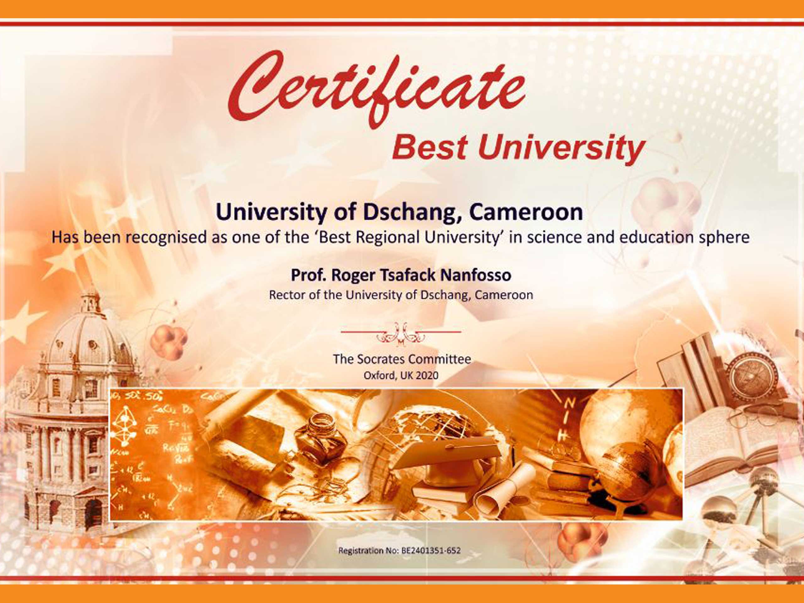 Certificat Best University